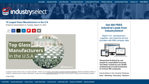 10 Largest Glass Manufacturers in the U.S. - IndustrySelect - glassware manufacturer