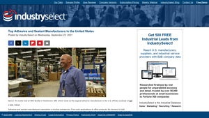 Top 10 U.S. Adhesive and Sealant Manufacturers - IndustrySelect - adhesive glue manufacturer