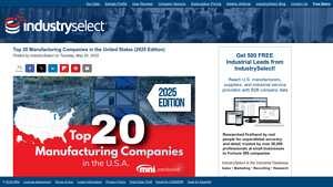Top 20 Manufacturing Companies in the U.S. - IndustrySelect® - best manufacturer