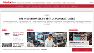 The IndustryWeek 50 Best US Manufacturers - best manufacturer