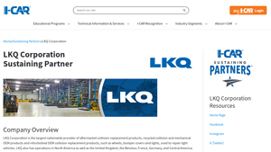 LKQ Corporation Sustaining Partner - I-CAR - lkq auto parts company