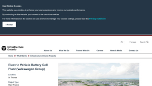 Electric Vehicle Battery Cell Plant (Volkswagen Group) - electric car battery factory