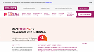 Tardive Dyskinesia Treatment | INGREZZA® (valbenazine) capsules - ingrezza manufacturer