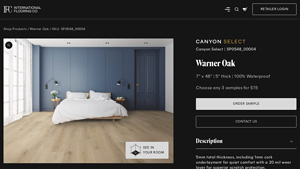Canyon Select in Warner Oak Luxury Vinyl - oak flooring company