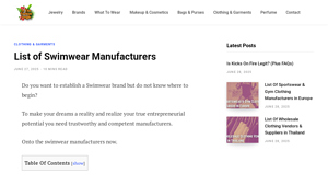 List of Swimwear Manufacturers - In The Fashion Jungle - swimwear manufacturer