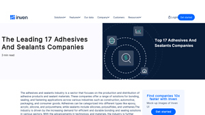 The Leading 17 Adhesives And Sealants Companies - Inven - adhesive field manufacturer