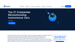 Top 21 Companies Revolutionizing Autonomous Cars - Inven - autonomous vehicle manufacturer