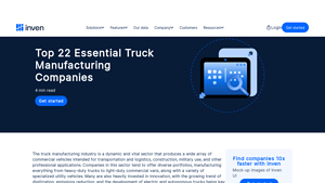 Top 22 Essential Truck Manufacturing Companies - Inven - truck manufacturer