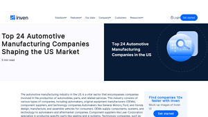 Top 24 Automotive Manufacturing Companies Shaping the US Market - Inven - name a us car manufacturer