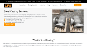 Steel Casting Manufacturer | CFS Foundry - steel castings manufacturer