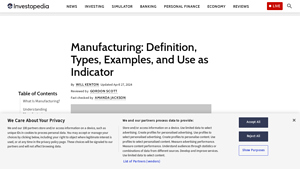 Manufacturing: Definition, Types, Examples, and Use as Indicator - manufacturer supplier