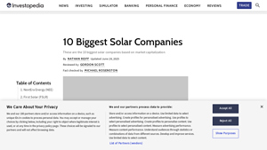 10 Biggest Solar Companies - solar electricity company