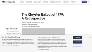 1979 Government Bailout of Chrysler: A Retrospective - Investopedia - car manufacturer bailout