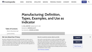 Manufacturing: Definition, Types, Examples, and Use as Indicator - manufacturer number