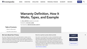 Warranty Definition, How It Works, Types, and Example - Investopedia - does best buy pre owned come with manufacturer warranty
