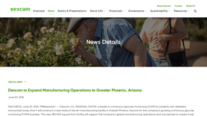 DexCom, Inc. - Dexcom to Expand Manufacturing Operations to Greater ... - dexcom manufacturer