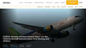 COMAC dreams of international skies: can the Chinese aircraft ... - chinese aircraft manufacturer
