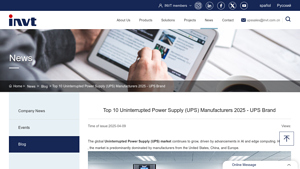 Top 10 Uninterrupted Power Supply (UPS) Manufacturers 2025 - UPS Brand - ups systems manufacturer