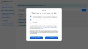 MAC Vendor/Manufacturer Lookup Tool - IP Network Tools - mac address by manufacturer