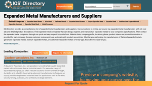 Expanded Metal Manufacturers Suppliers - IQS Directory - expanded metal sheet factory