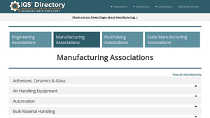 Manufacturing Associations List - IQS Directory - national manufacturer association