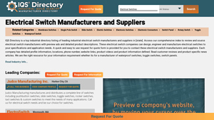Electrical Switch Manufacturers Suppliers | IQS Directory - switch manufacturer
