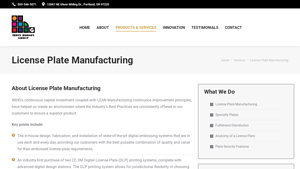License Plate Manufacturing - Irwin Hodson Group - manufacturer license plate