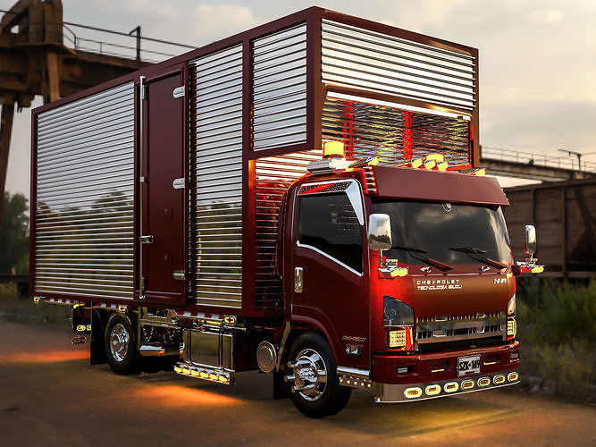 A relevant stock photo of isuzu npr custom in a typical setting.