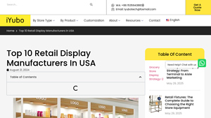 Top 10 Retail Display Manufacturers in USA - iYubo - display manufacturer