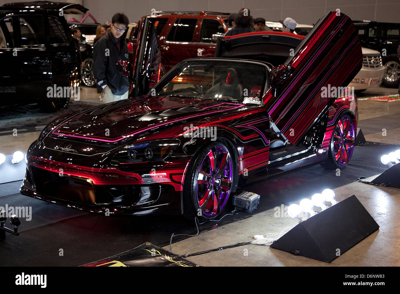 A relevant stock photo of japanese car custom in a typical setting.