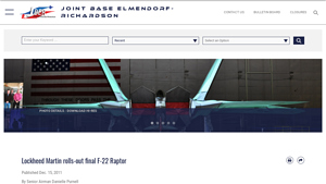 Lockheed Martin rolls-out final F-22 Raptor - Joint Base Elmendorf ... - f22 manufacturer