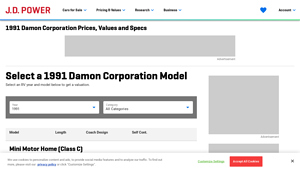 1991 Damon Corporation Prices - J.D. Power - damon motorhome manufacturer