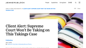 Client Alert: Supreme Court Won't Be Taking on This Takings Case - supreme chair company