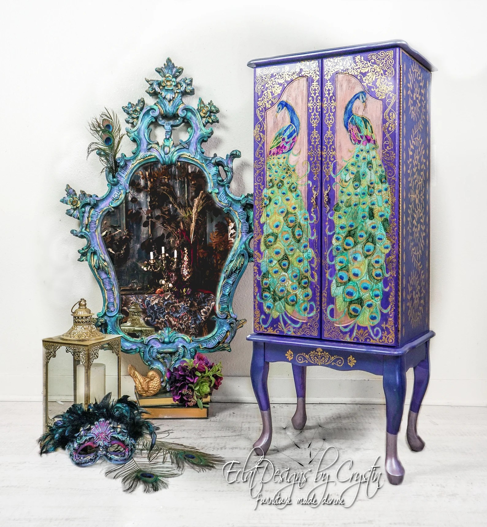 A relevant stock photo of jewelry armoire custom in a typical setting.