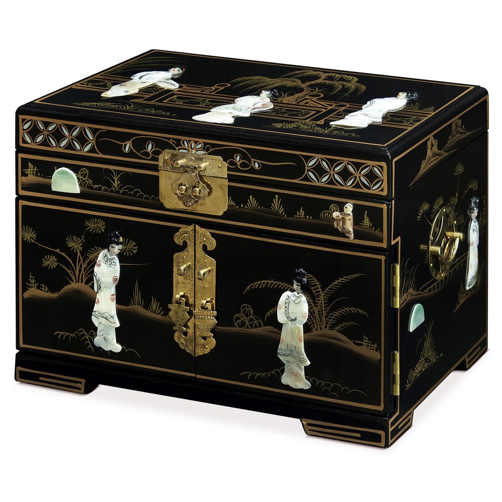 A relevant stock photo of jewelry box china in a typical setting.