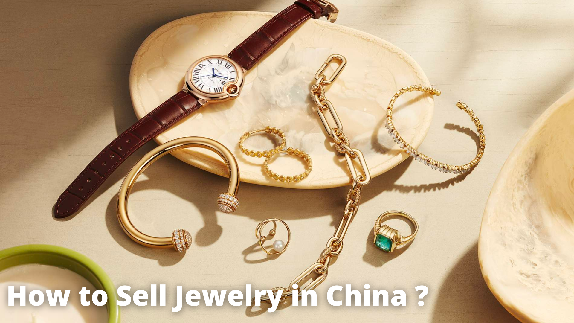 A relevant stock photo of jewelry china in a typical setting.