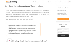Buy Direct from Manufacturers? Expert Insights - jingsourcing - buying products directly from manufacturer