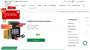 China 100KW On Grid Solar System Manufacturers Suppliers Factory - on grid solar system factory