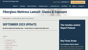 Fiberglass Mattress Lawsuit- Claims & Exposure - The Lovely Law Firm ... - south carolina mattress manufacturer reddit
