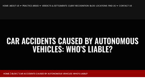 Car Accidents Caused by Autonomous Vehicles: Who's Liable? - autonomous vehicle manufacturer