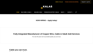 Home - Kalas Wire - Manufacturing Copper Wire & Cable since 1958 - wire manufacturer