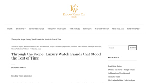 Luxury Watch Brands that Stood the Test of Time - oldest watch manufacturer