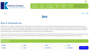 Jars - Wholesale & Bulk - Kaufman Container - glass jar bulk