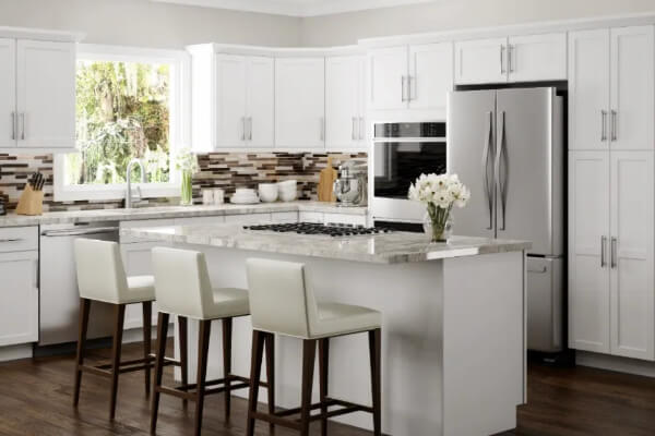 A relevant stock photo of kitchen cabinet supplier in a typical setting.