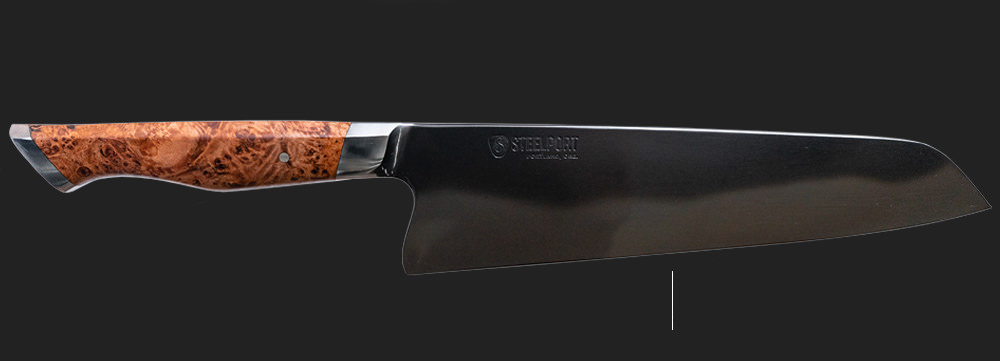 A relevant stock photo of kitchen knife manufacturer in a typical setting.