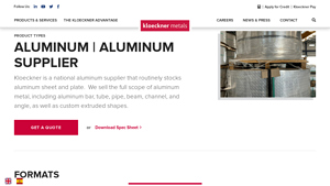 Aluminum | Aluminum Supplier - Kloeckner Metals Corporation - aluminum manufacturer