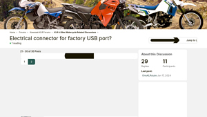 Electrical connector for factory USB port? - Kawasaki KLR Forum - electrical connector factory