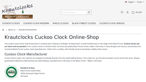 Krautclocks cuckoo clock online shop Germany, Black Forest - cucoo clocks direct from manufacturer germany