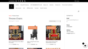 Throne Chairs | KTE RENTALS - throne chair company