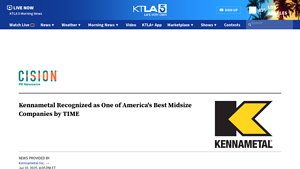 Kennametal Recognized as One of America's Best Midsize ... - KTLA - best dashcam company